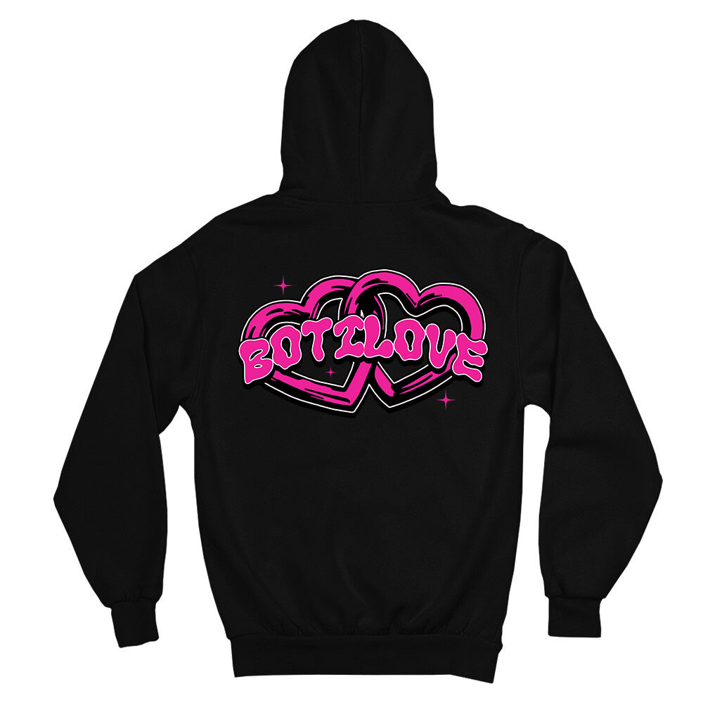 <3 HOODIE BLACK