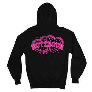 <3 HOODIE BLACK