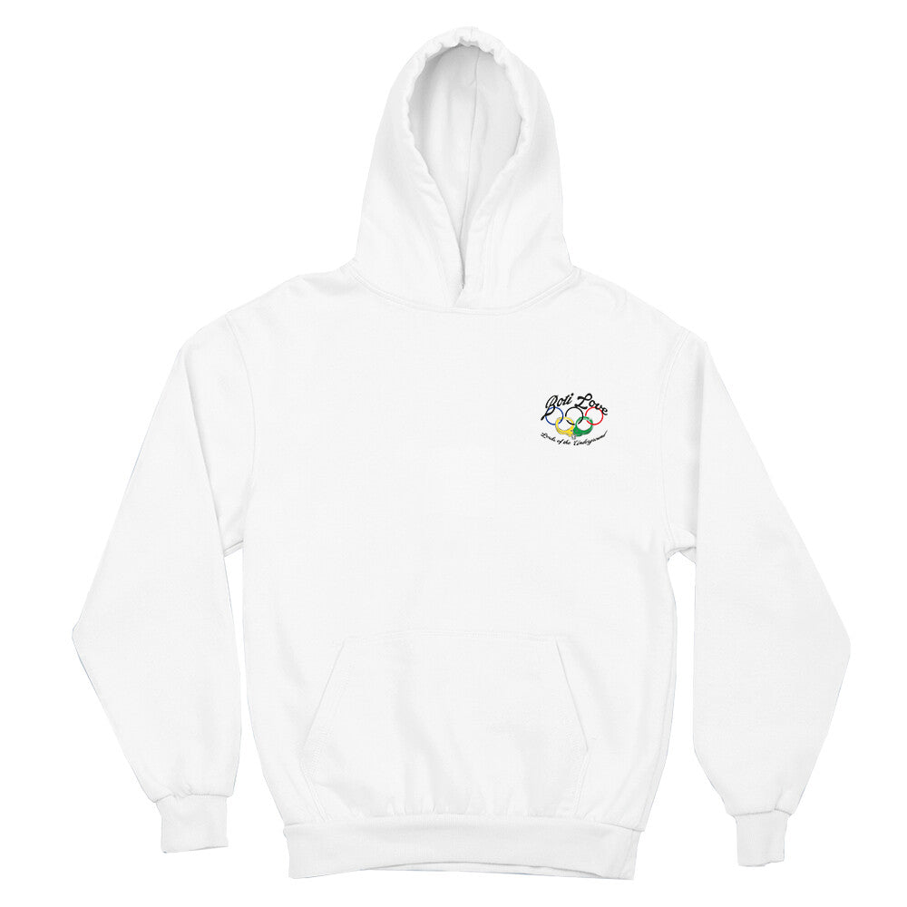 SKATEBOARDING IS A CRIME HOODIE WHITE