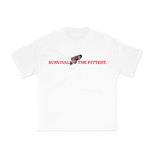 THE FITTEST BOTILV WHITE T-SHIRT