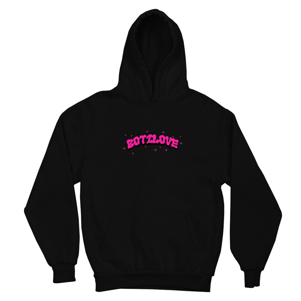 <3 HOODIE BLACK