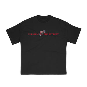 SURVIVAL OF THE FITTEST BLACK T-SHIRT