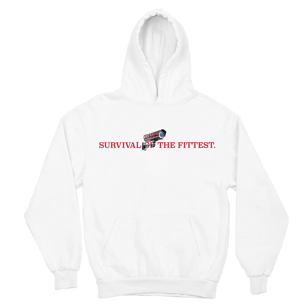 SURVIVAL OF THE FITTEST HOODIE WHITE