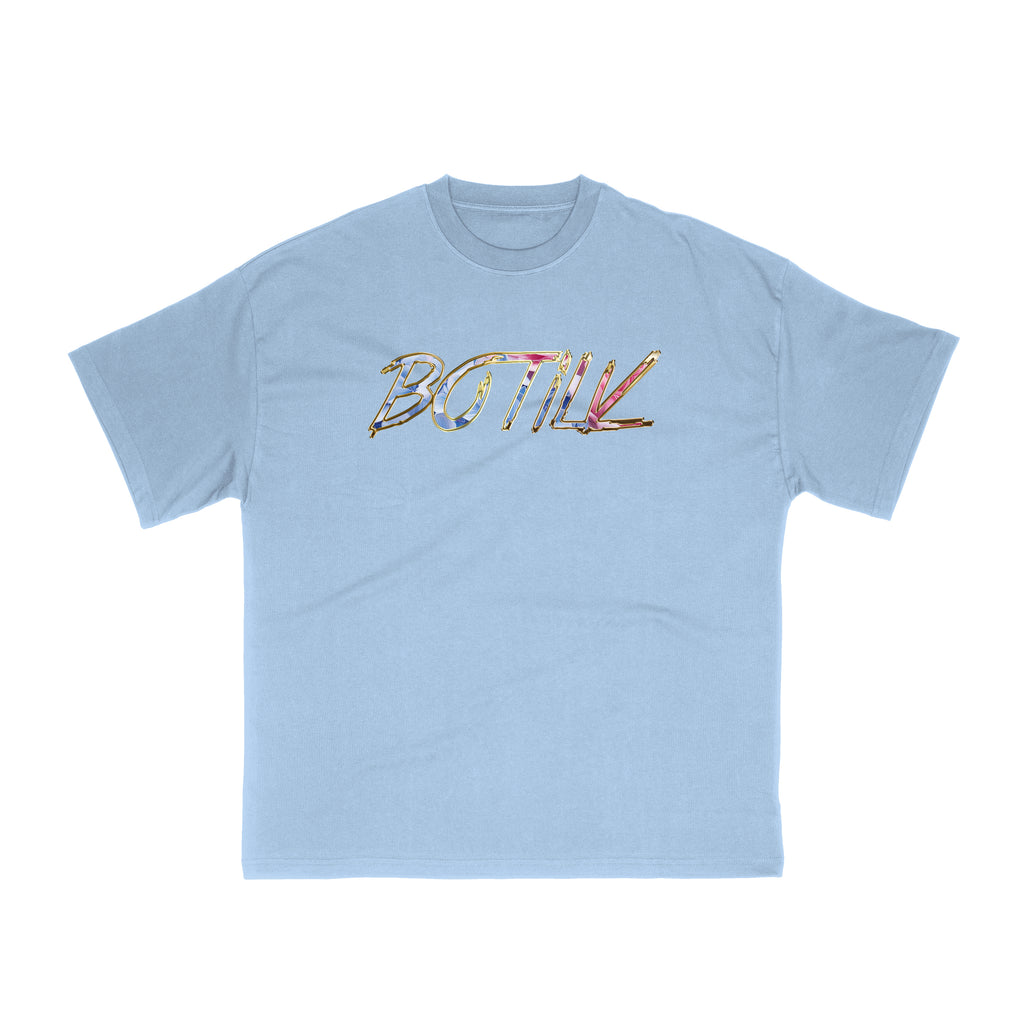 GOLDEN FLOWERS BABYBLUE T-SHIRT