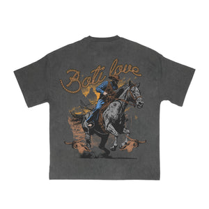 COWBOY BOTILV VINTAGBLACK T-SHIRT